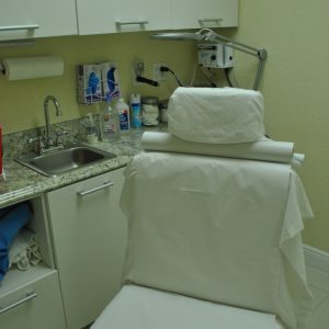 A patient chair at Jimenez Chiropractic Med-Spa in Miami, FL